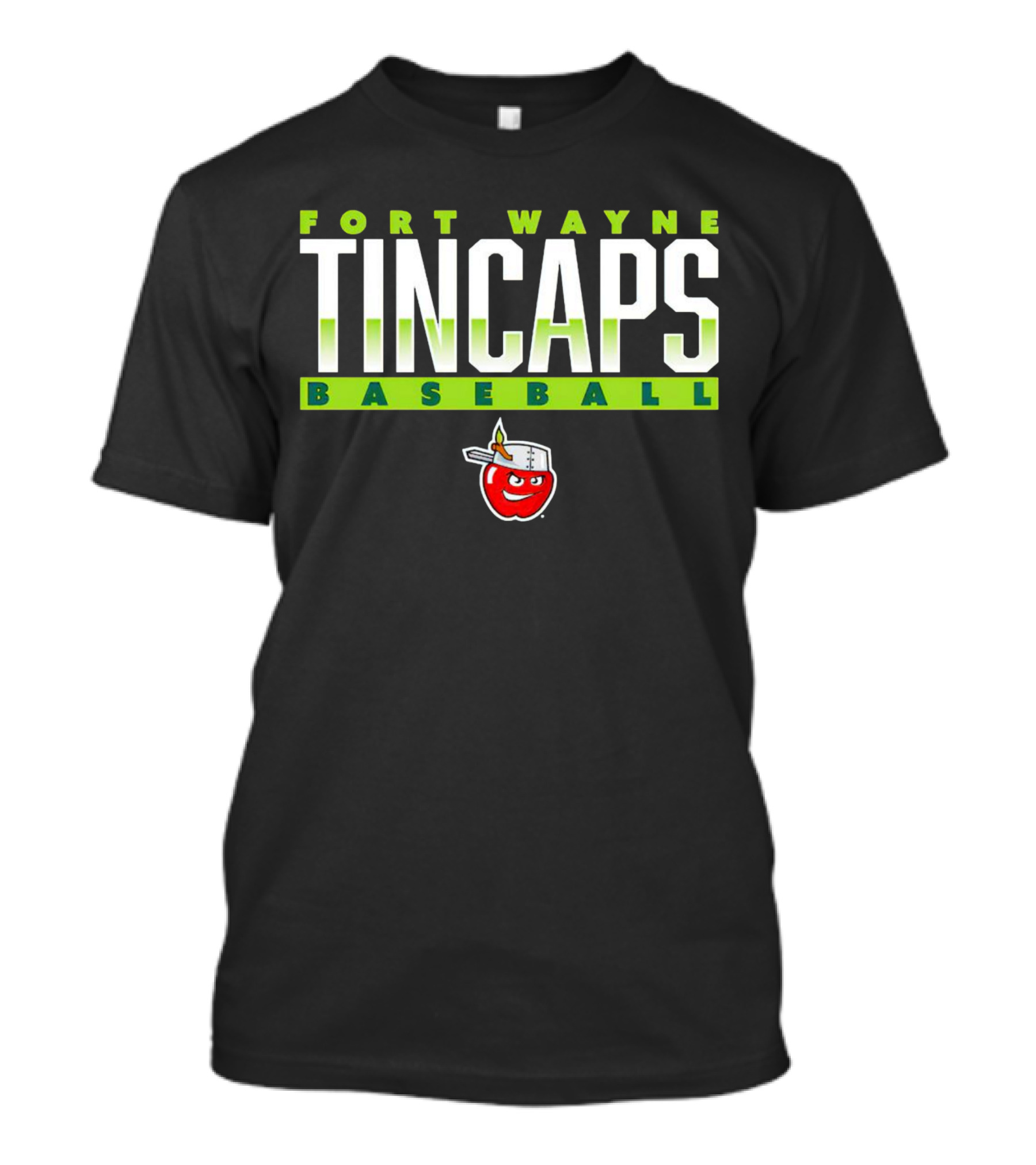 Fort Wayne TinCaps Baseball Logo With Apple Mascot T-Shirt