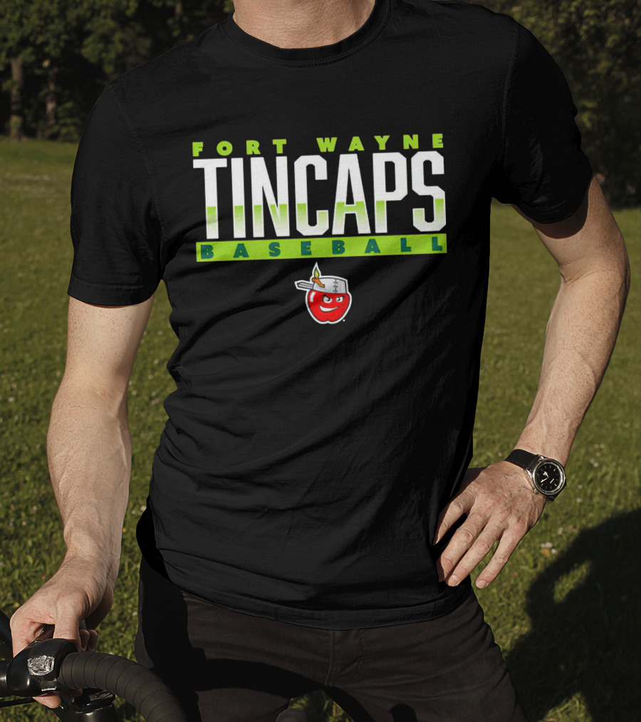 Fort Wayne TinCaps Baseball Logo With Apple Mascot T-Shirt
