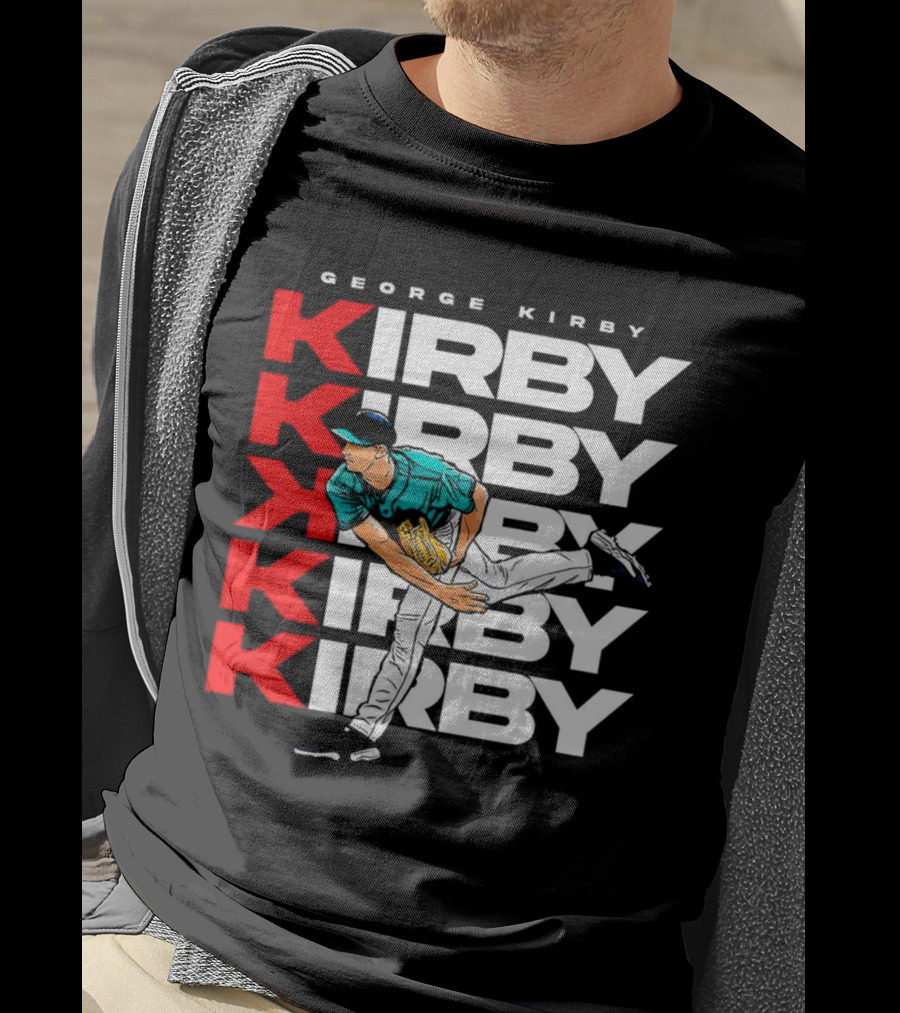 George Kirby Pitching Seattle Mariners K Strikeout T-Shirt