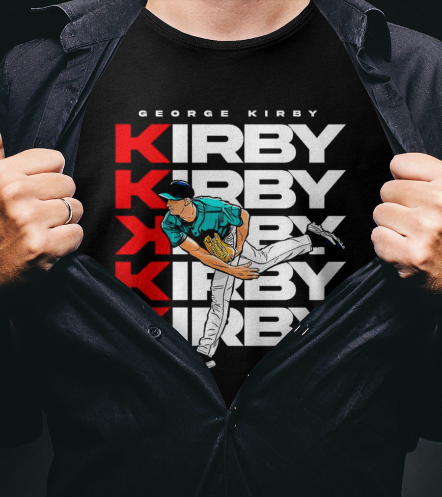 George Kirby Pitching Seattle Mariners K Strikeout T-Shirt