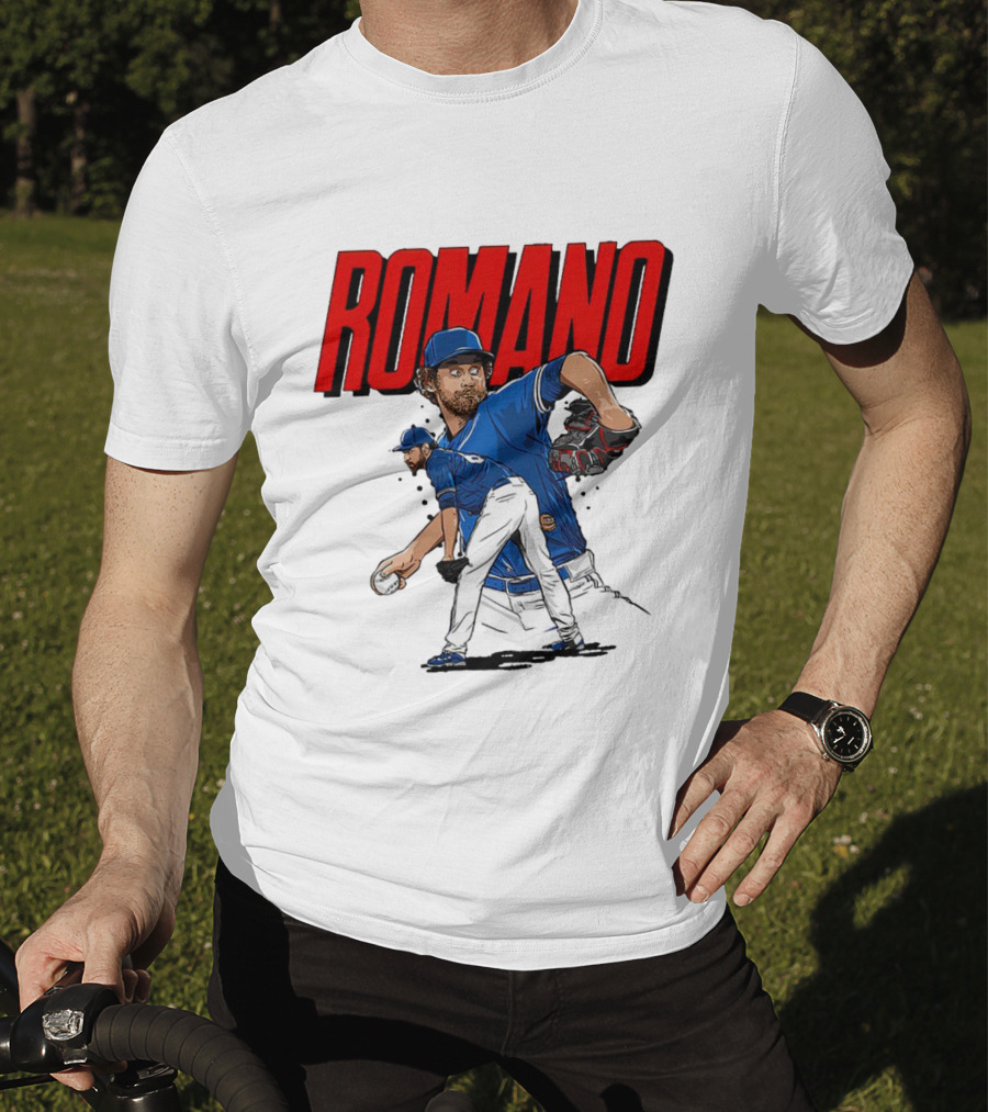 ROMANO Toronto Blue Jays Pitcher Baseball Action T-Shirt