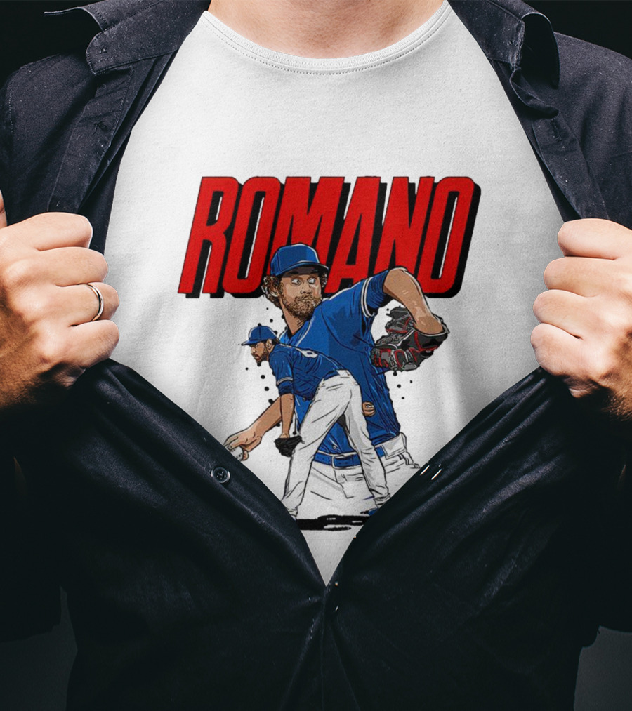 ROMANO Toronto Blue Jays Pitcher Baseball Action T-Shirt