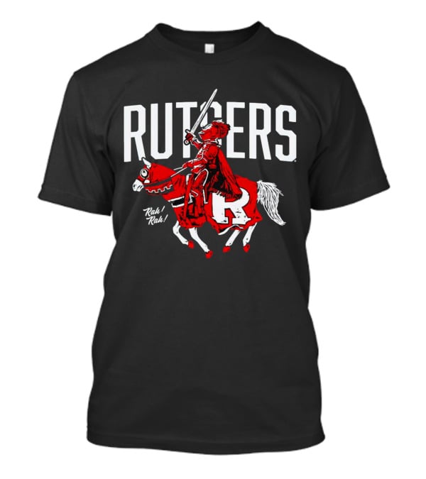 Rutgers Knights Rah Rah Iconic Sword-Wielding Mascot On Horseback T-Shirt