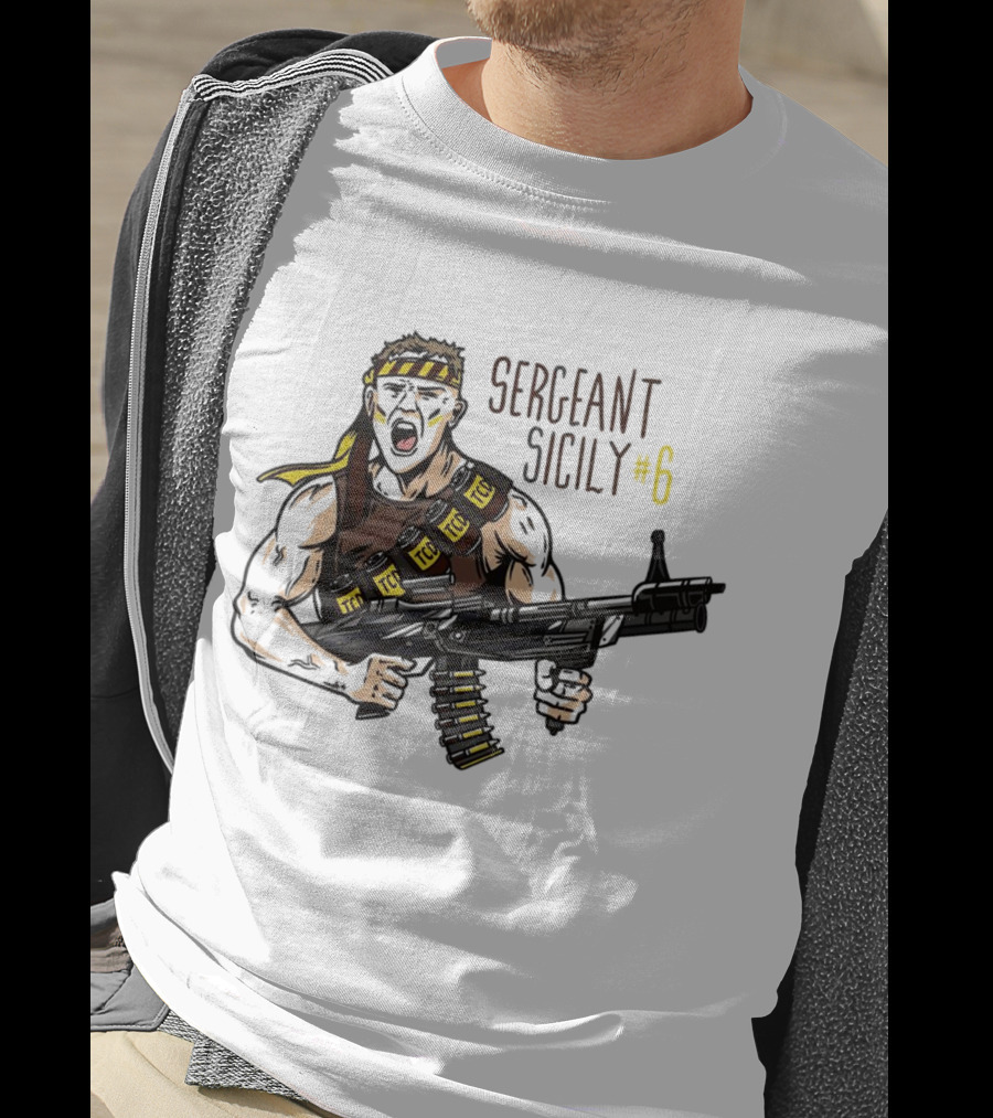 SERGEANT SICILY #6 TGC Ammunition Belt Action T-Shirt