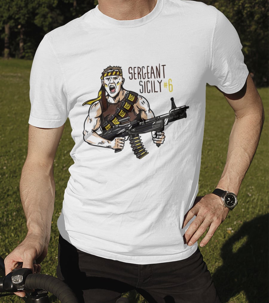 SERGEANT SICILY #6 TGC Ammunition Belt Action T-Shirt