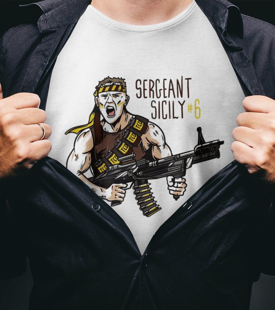 SERGEANT SICILY #6 TGC Ammunition Belt Action T-Shirt