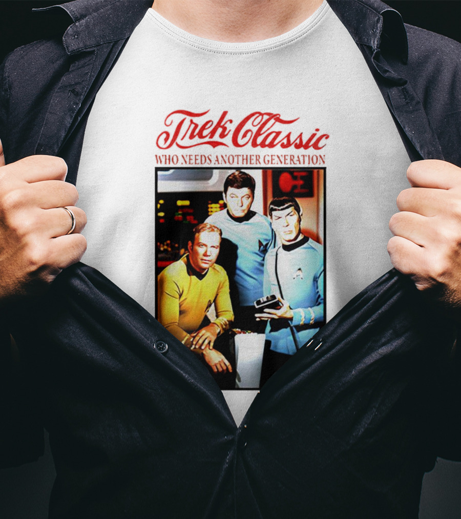 Star Trek Classic Who Needs Another Generation Vintage Crew Image T-Shirt
