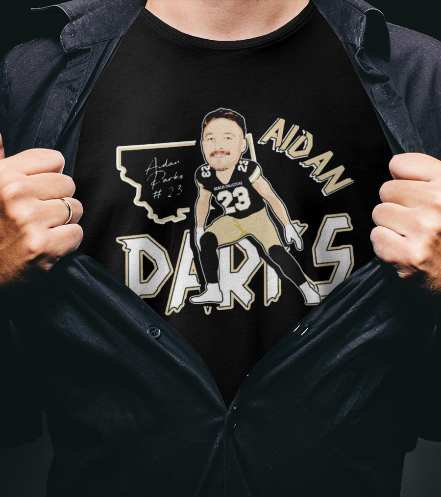 Aidan Parks #23 Montana State Bobcats Signature T-Shirt