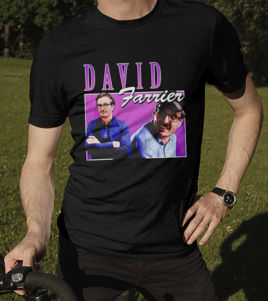 David Farrier Purple Retro Double Image T-Shirt
