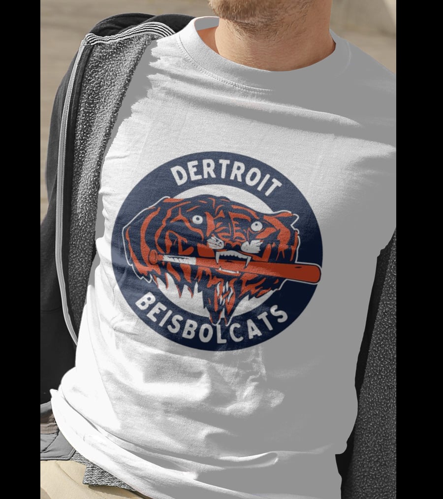 Dertroit Beisbolcats Tiger Logo With Baseball Bat T-Shirt