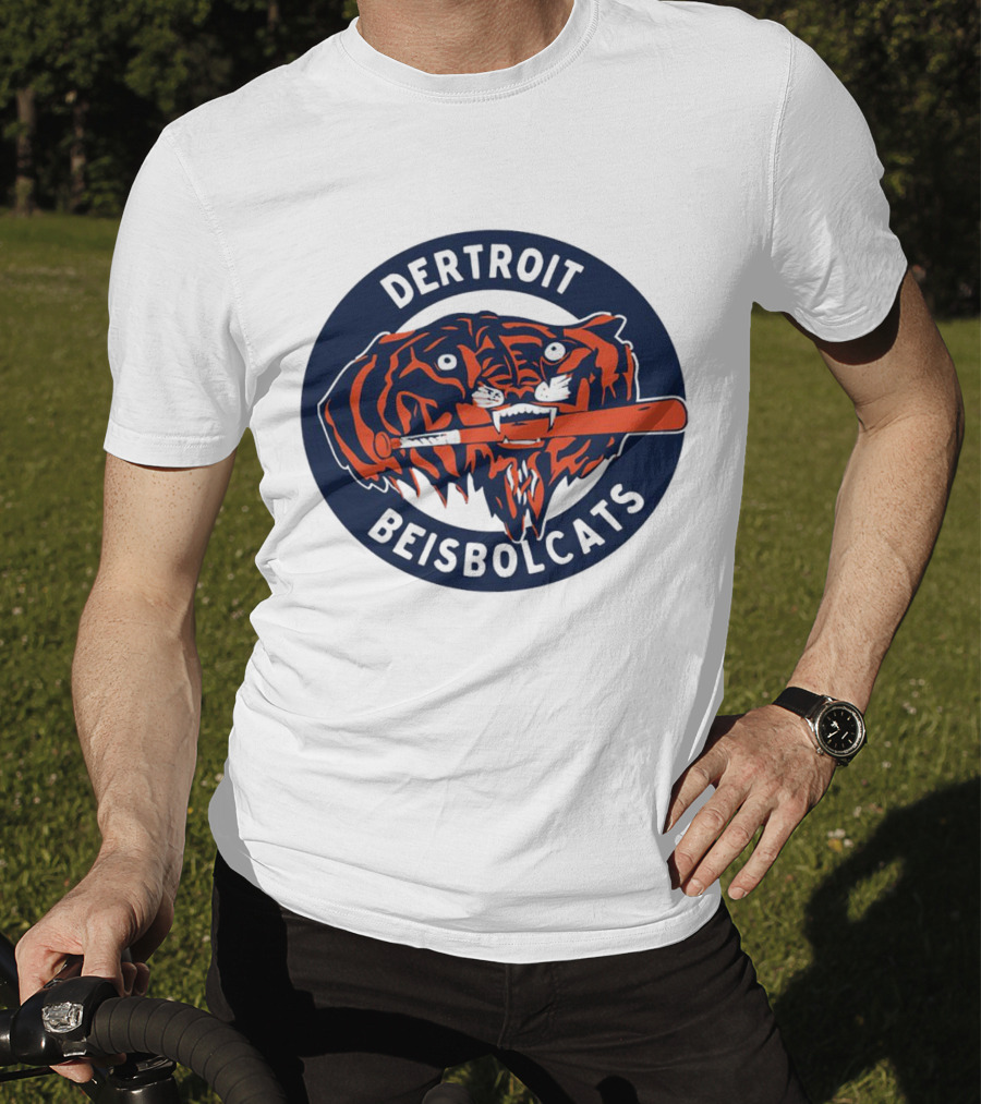 Dertroit Beisbolcats Tiger Logo With Baseball Bat T-Shirt