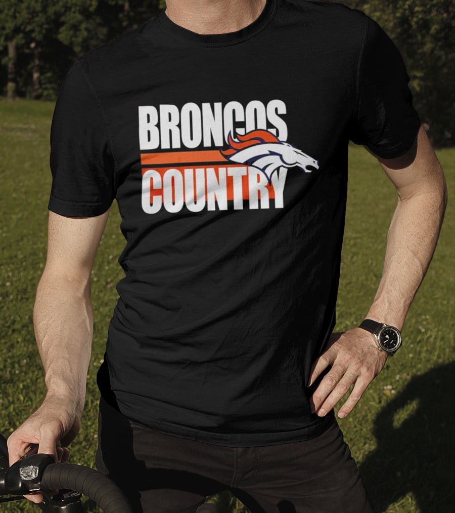 Denver Broncos Country Logo Blitz Essential T-Shirt