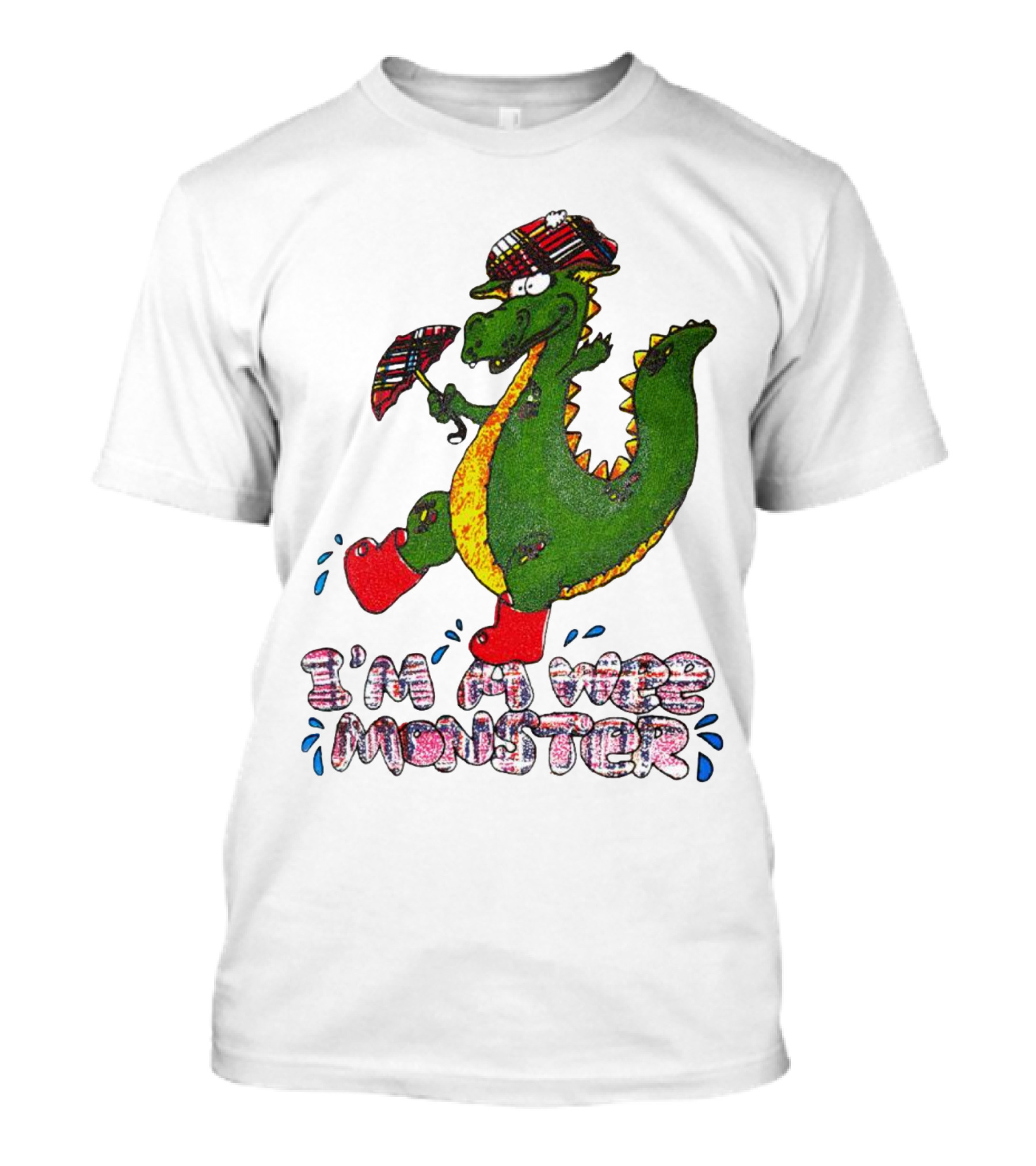 I’m A Wee Monster Scottish Dragon With Plaid Hat And Boots T-Shirt
