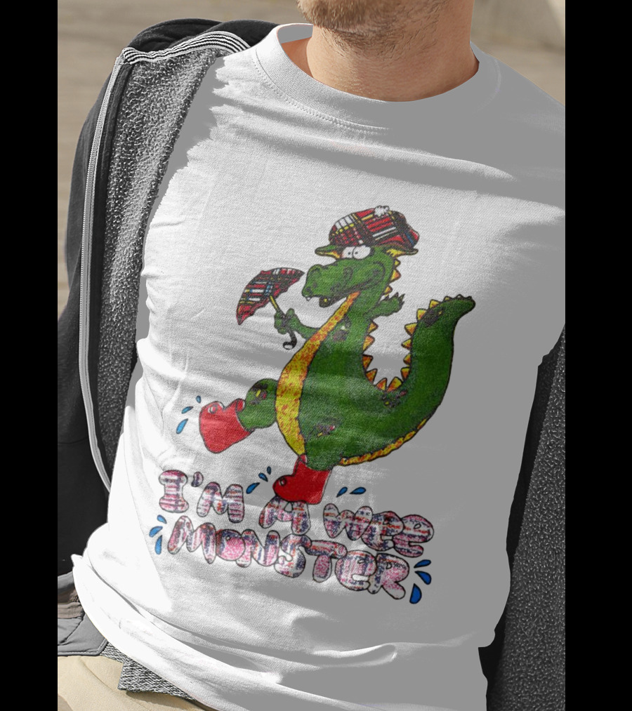 I’m A Wee Monster Scottish Dragon With Plaid Hat And Boots T-Shirt