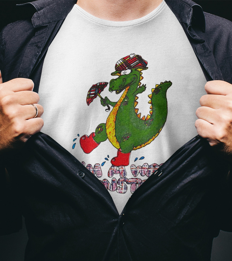I’m A Wee Monster Scottish Dragon With Plaid Hat And Boots T-Shirt