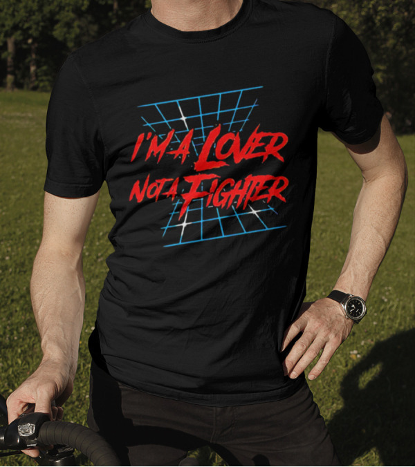I'm A Lover Not A Fighter Retro Grid T-Shirt