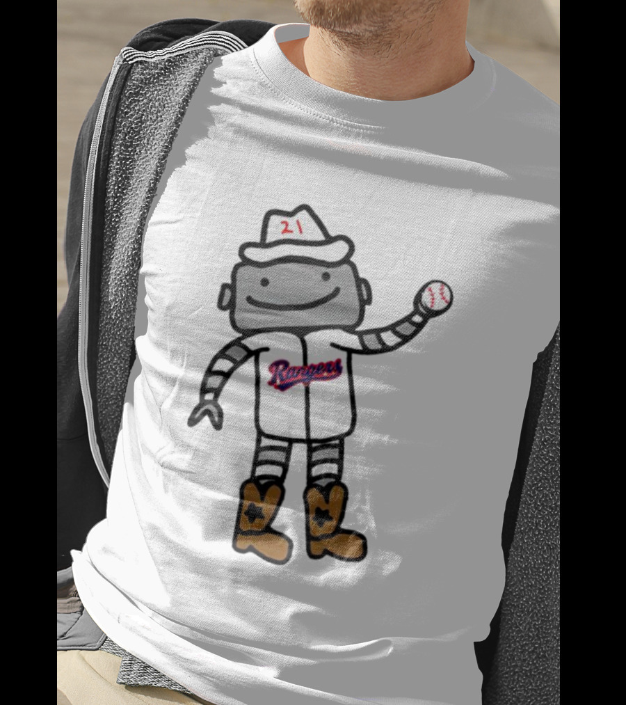 Rangers Robot 21 Baseball Texas Rangers T-Shirt