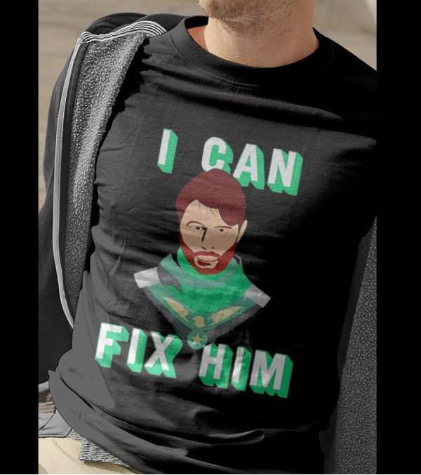 Nerdy Squirrel Studios Soldier Boy I Can Fix Him Superhero T-Shirt