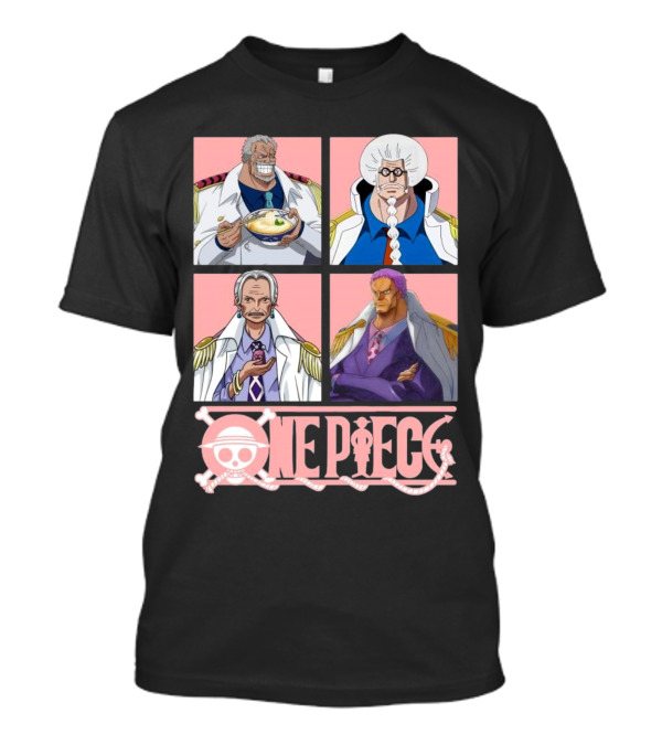 One Piece Garp Sengoku Tsuru And Zephyr Characters T-Shirt