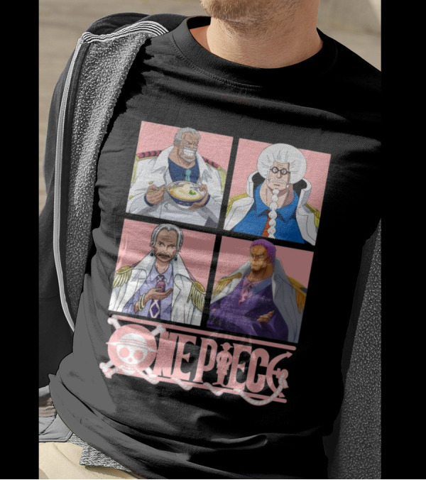 One Piece Garp Sengoku Tsuru And Zephyr Characters T-Shirt