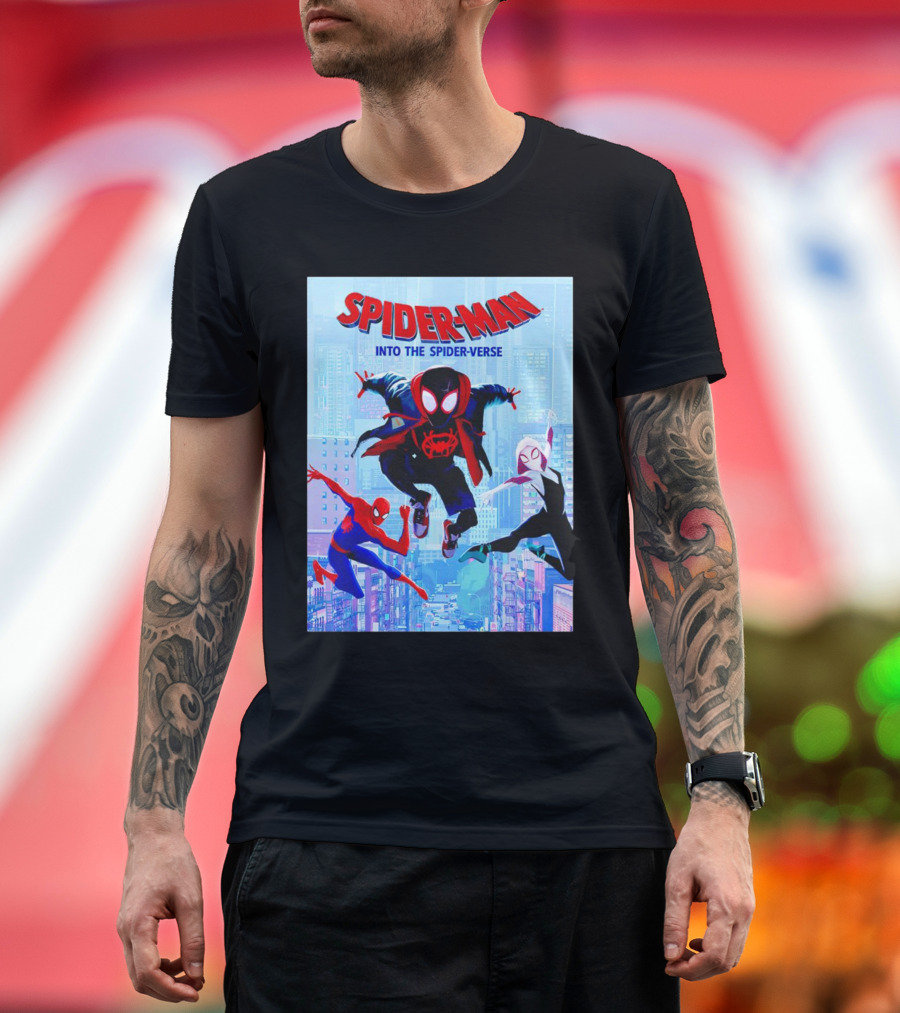 Spider-Man Into the Spider-Verse Miles Morales Gwen Stacy Peter Parker T-Shirt