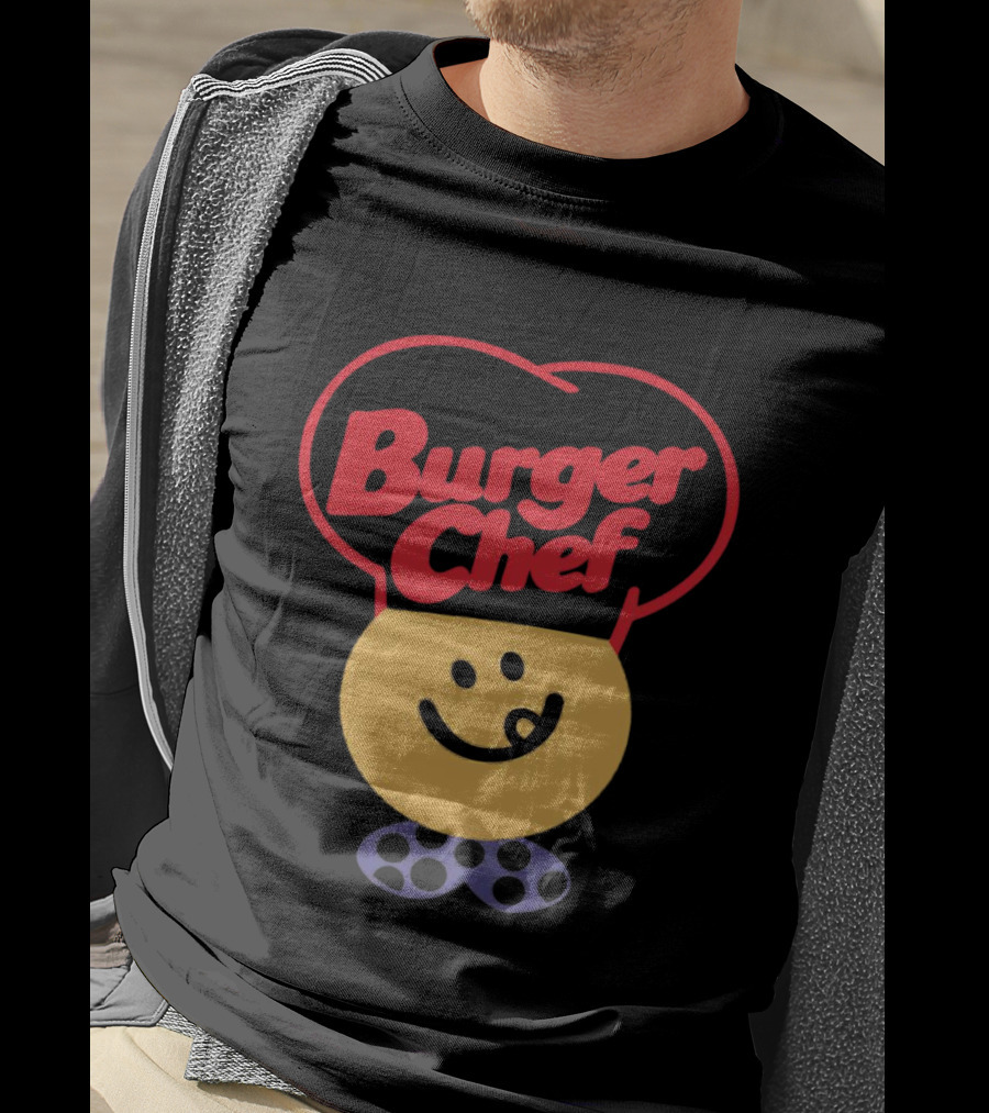 Burger Chef Happy Smiley Face With Chef Hat T-Shirt