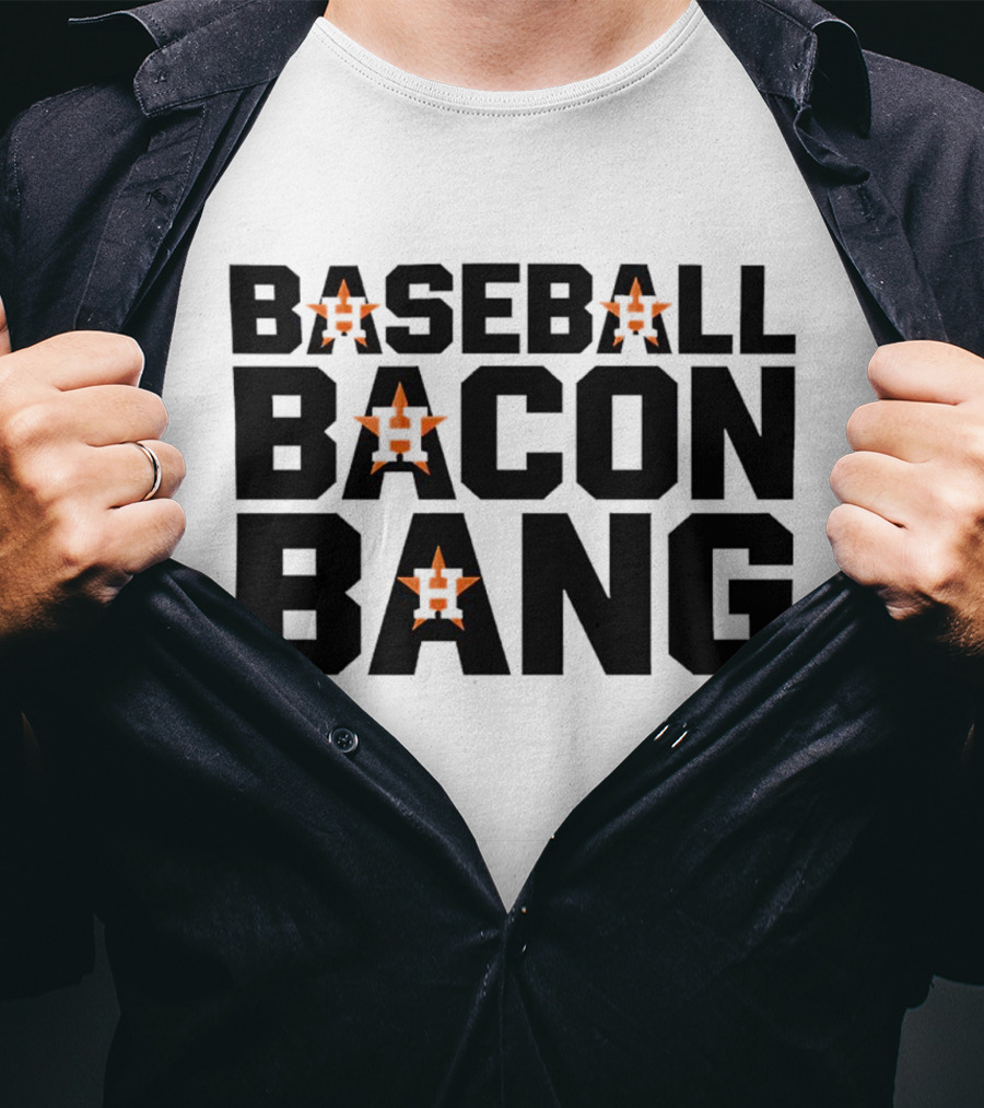 Houston Astros Baseball Bacon Bang T-Shirt