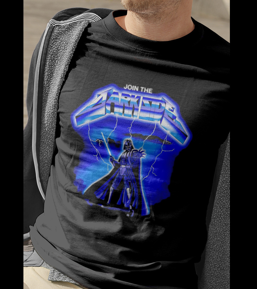 Join The Dark Side Darth Vader Lightning Star Wars T-Shirt