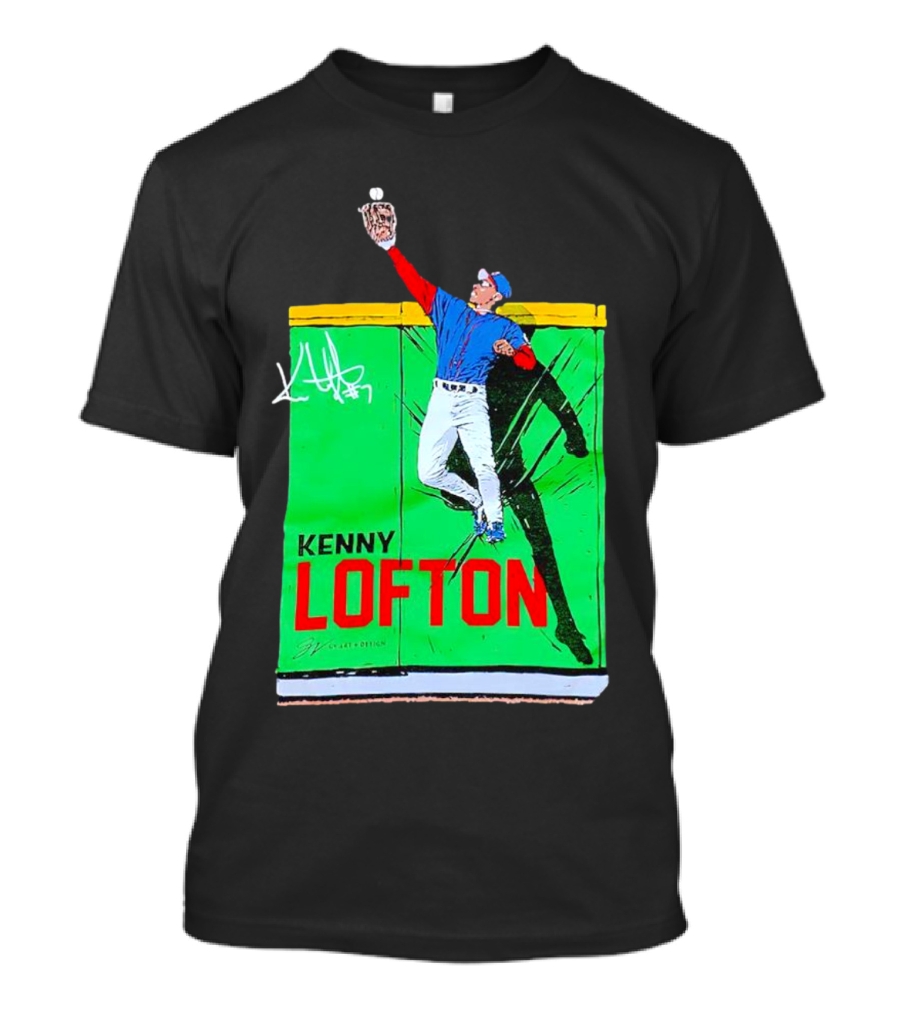 Kenny Lofton Signature Catch Baseball T-Shirt