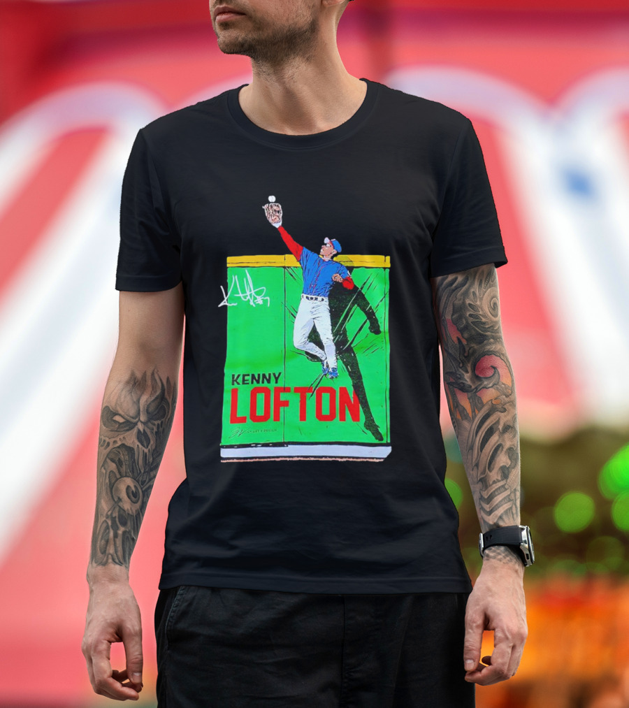 Kenny Lofton Signature Catch Baseball T-Shirt