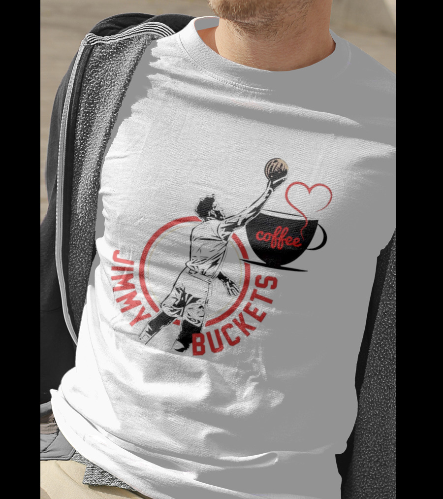 Miami Heat Jimmy Buckets Coffee Slam Dunk Cup Heart T-Shirt