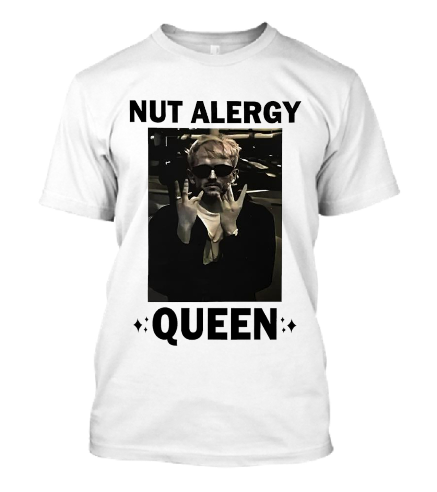 Nut Alergy Rock Sign Queen T-Shirt