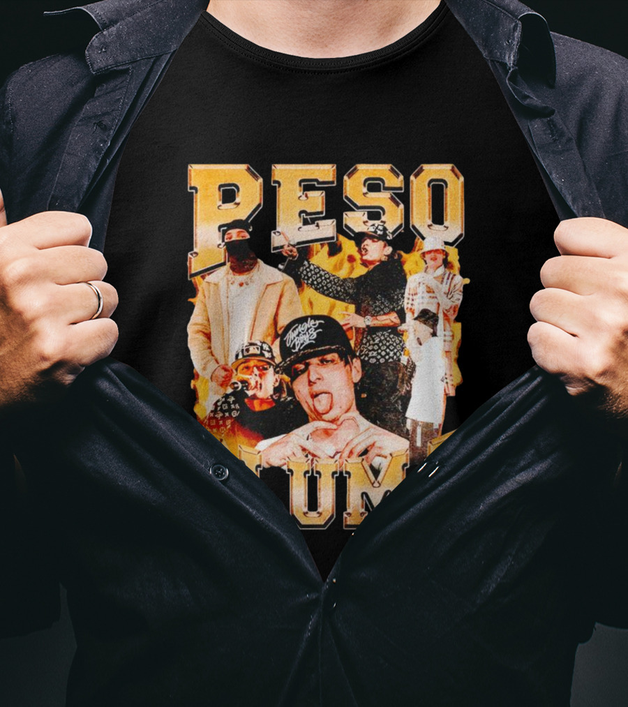 Peso Pluma Collage With Urban Streetwear T-Shirt