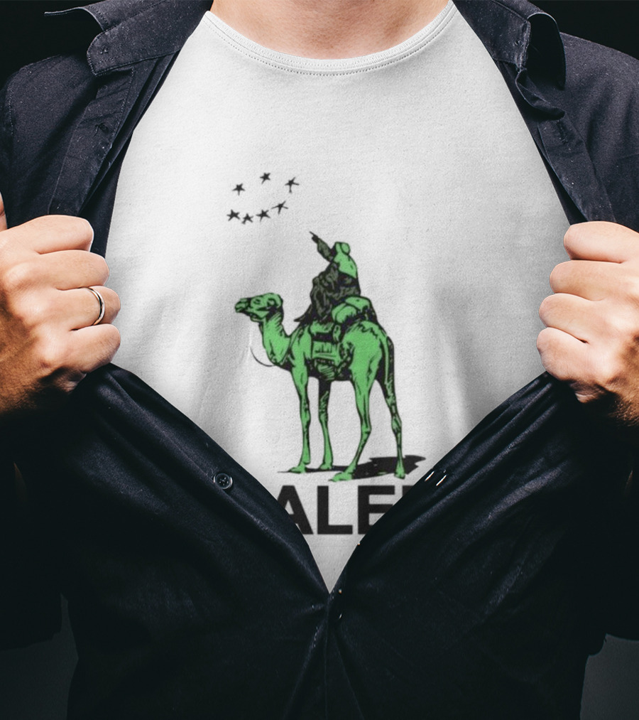 Salem Silkroad Camel And Stars In Green T-Shirt