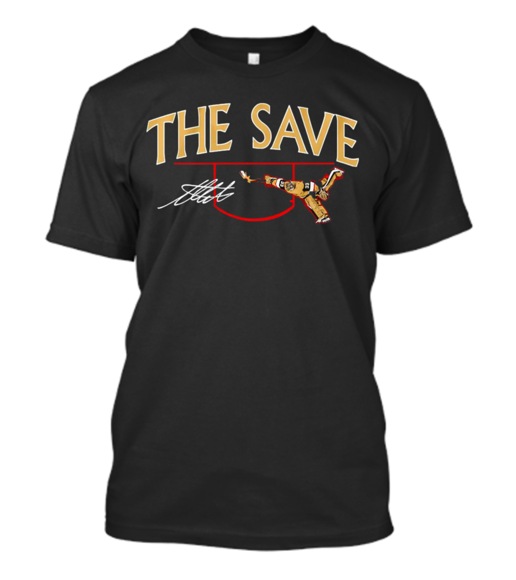 The Save Adin Hill Vegas Golden Knights Signature T-Shirt