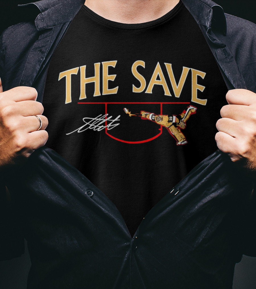 The Save Adin Hill Vegas Golden Knights Signature T-Shirt