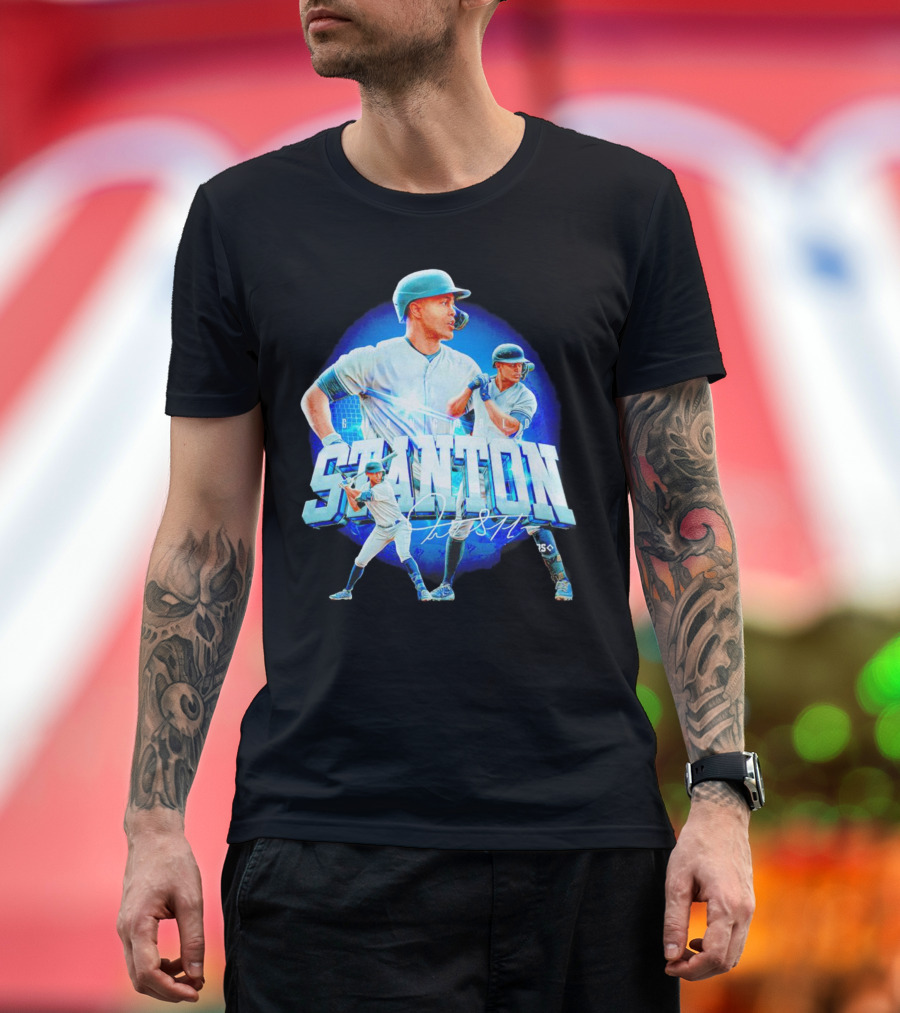Giancarlo Stanton New York Yankees Baseball Stanton Signature 27 T-Shirt
