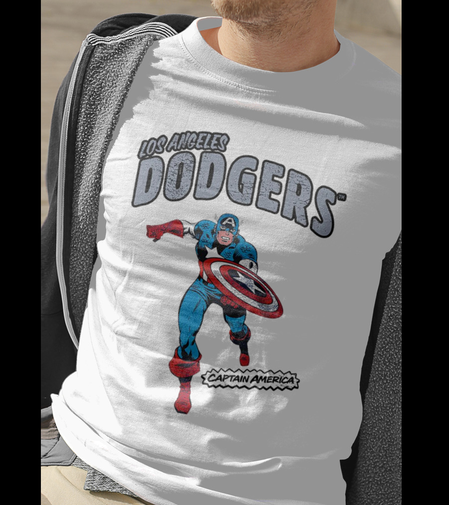 Los Angeles Dodgers Marvel Captain America T-Shirt