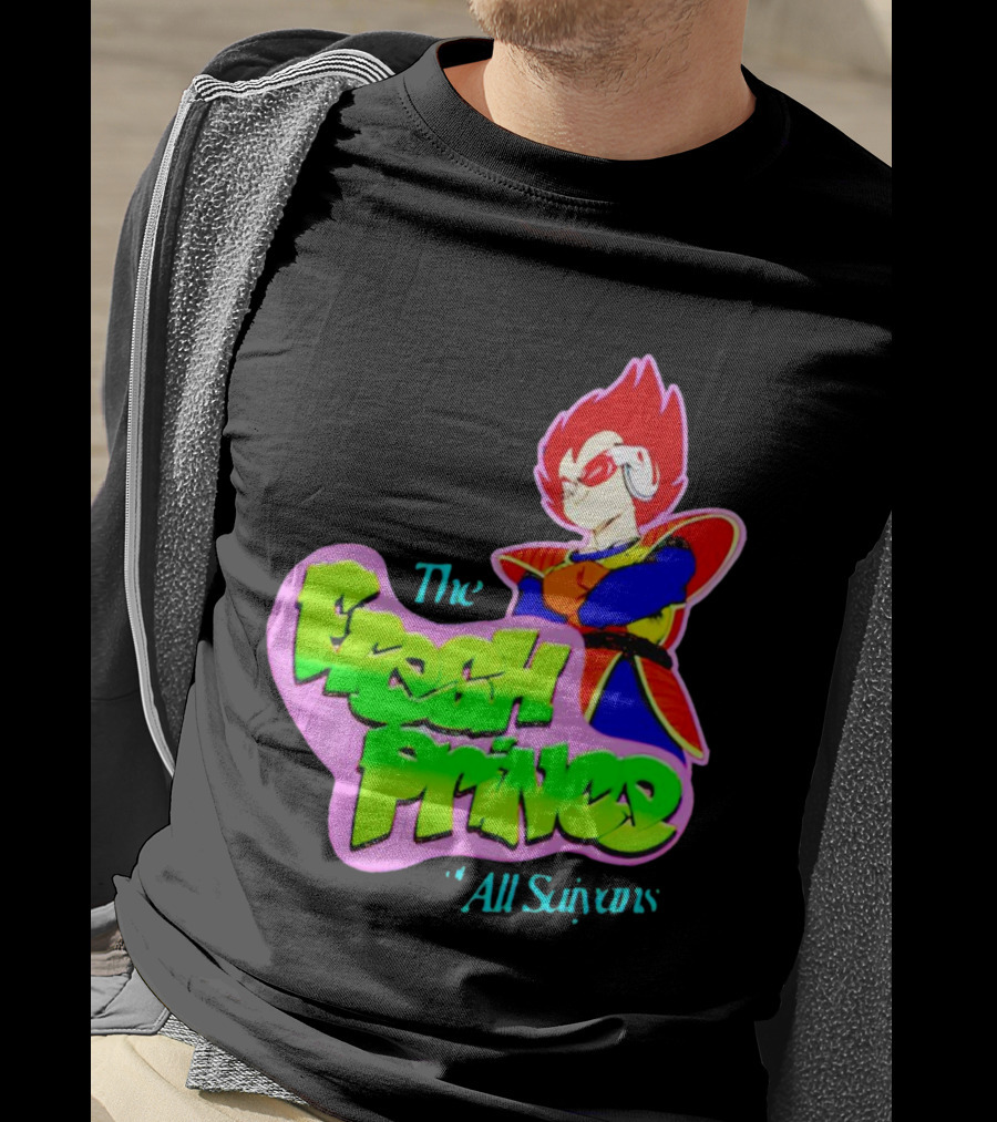 The Fresh Prince Of All Saiyans Vegeta Cartoon Mashup T-Shirt