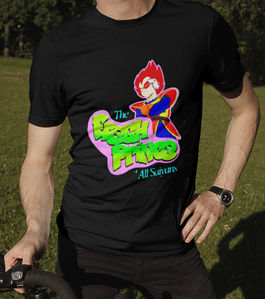 The Fresh Prince Of All Saiyans Vegeta Cartoon Mashup T-Shirt
