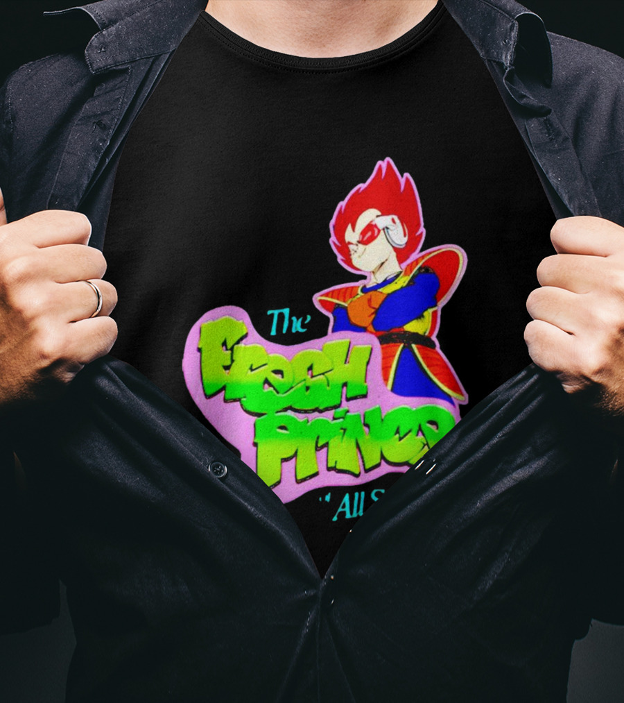 The Fresh Prince Of All Saiyans Vegeta Cartoon Mashup T-Shirt