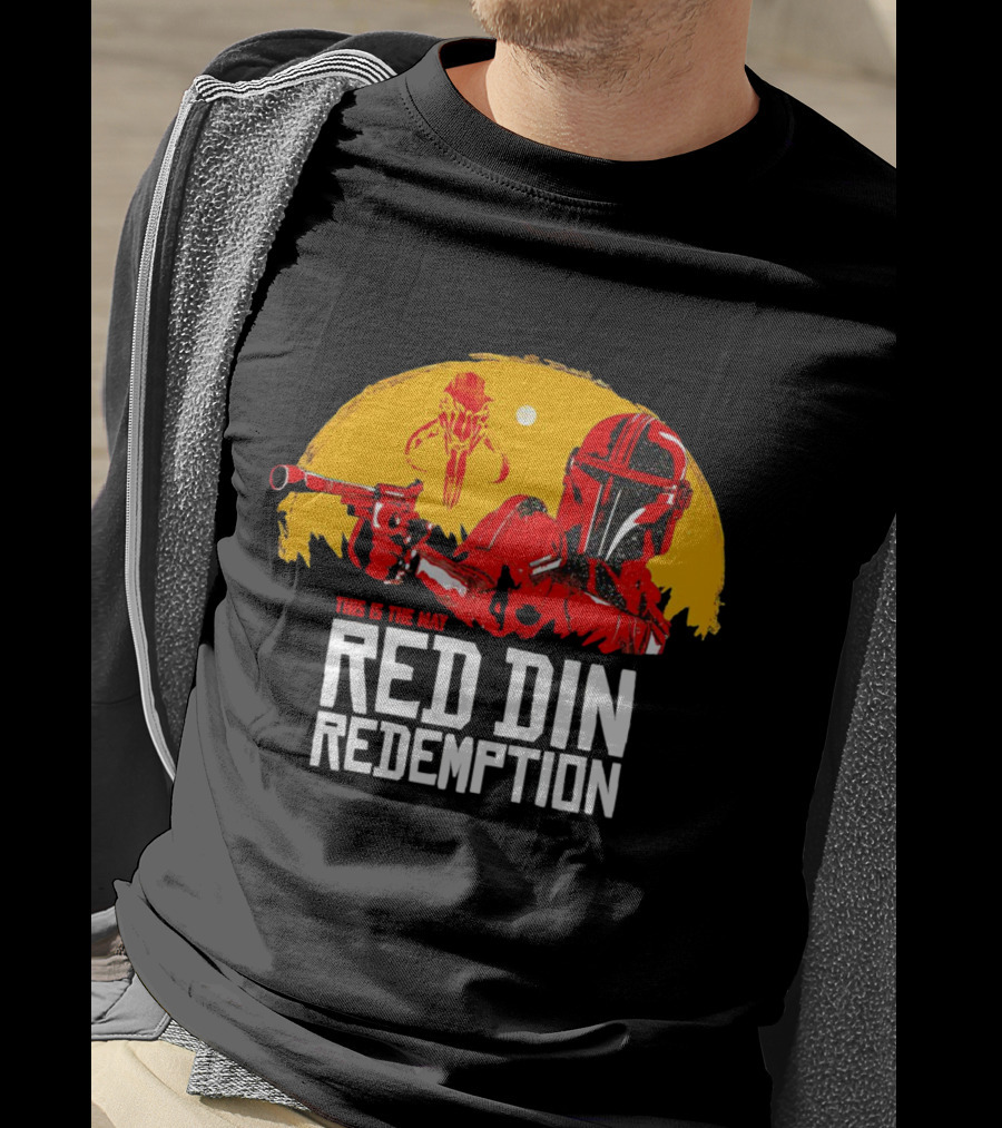 This Is The Way Red Din Redemption Mandalorian Bounty Hunter Star Wars T-Shirt