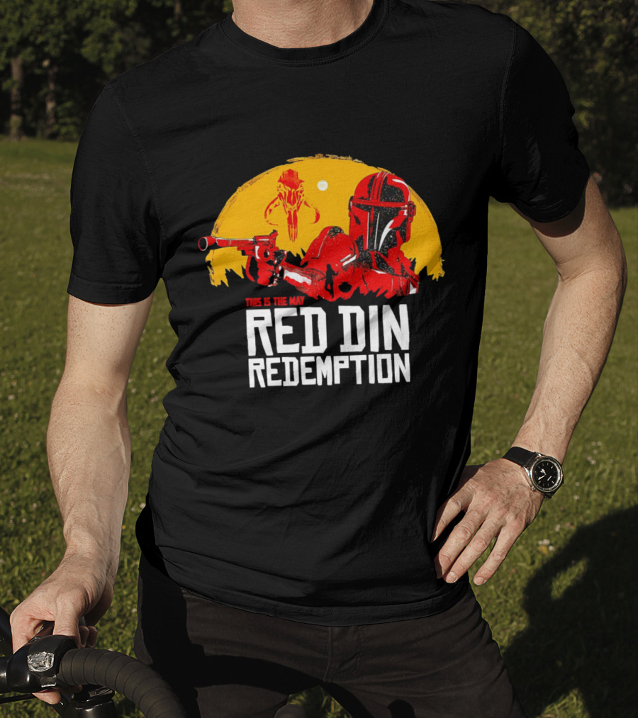 This Is The Way Red Din Redemption Mandalorian Bounty Hunter Star Wars T-Shirt
