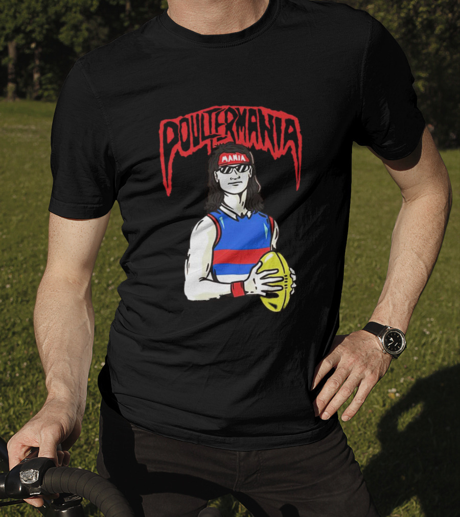 Poultermania Mania Red Headband Football Player With Yellow Ball T-Shirt