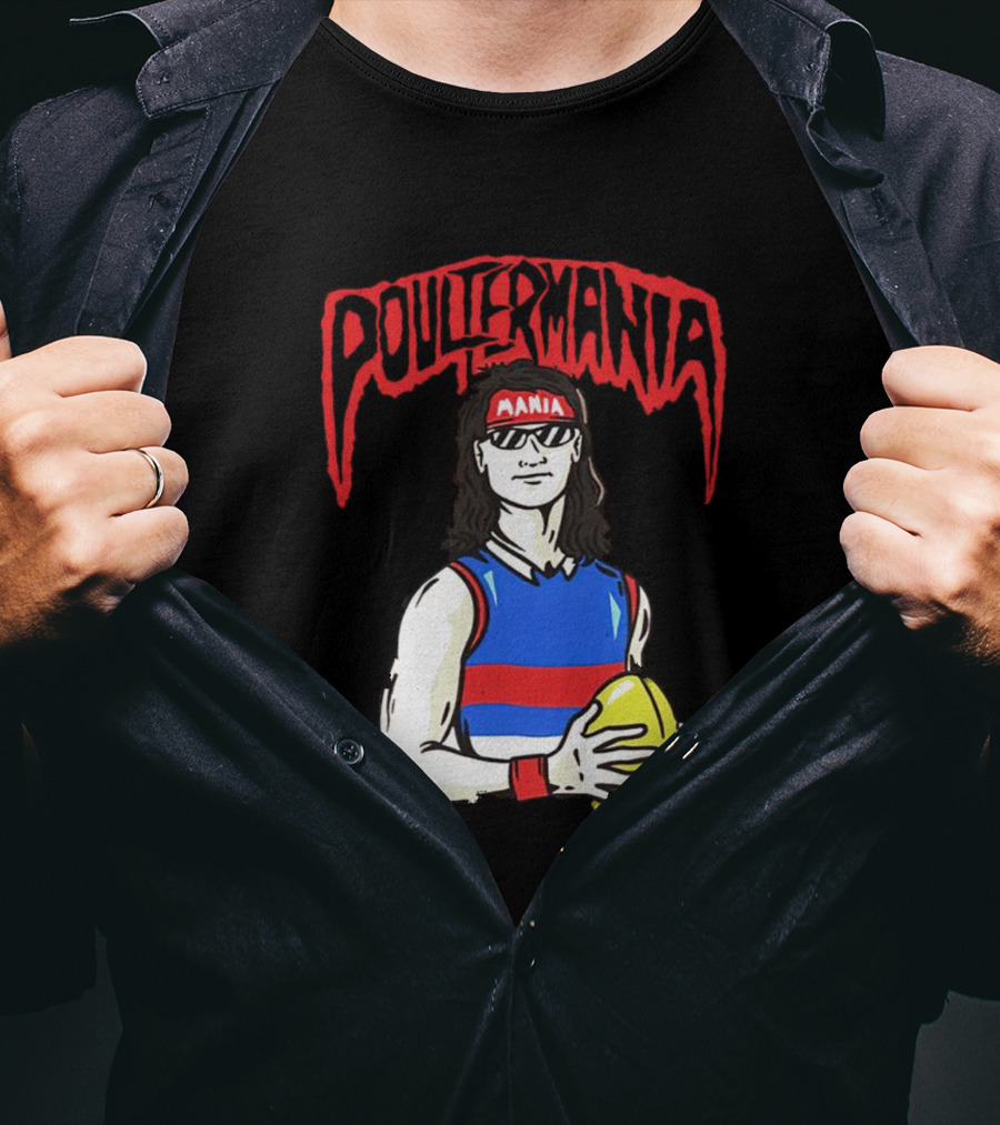 Poultermania Mania Red Headband Football Player With Yellow Ball T-Shirt