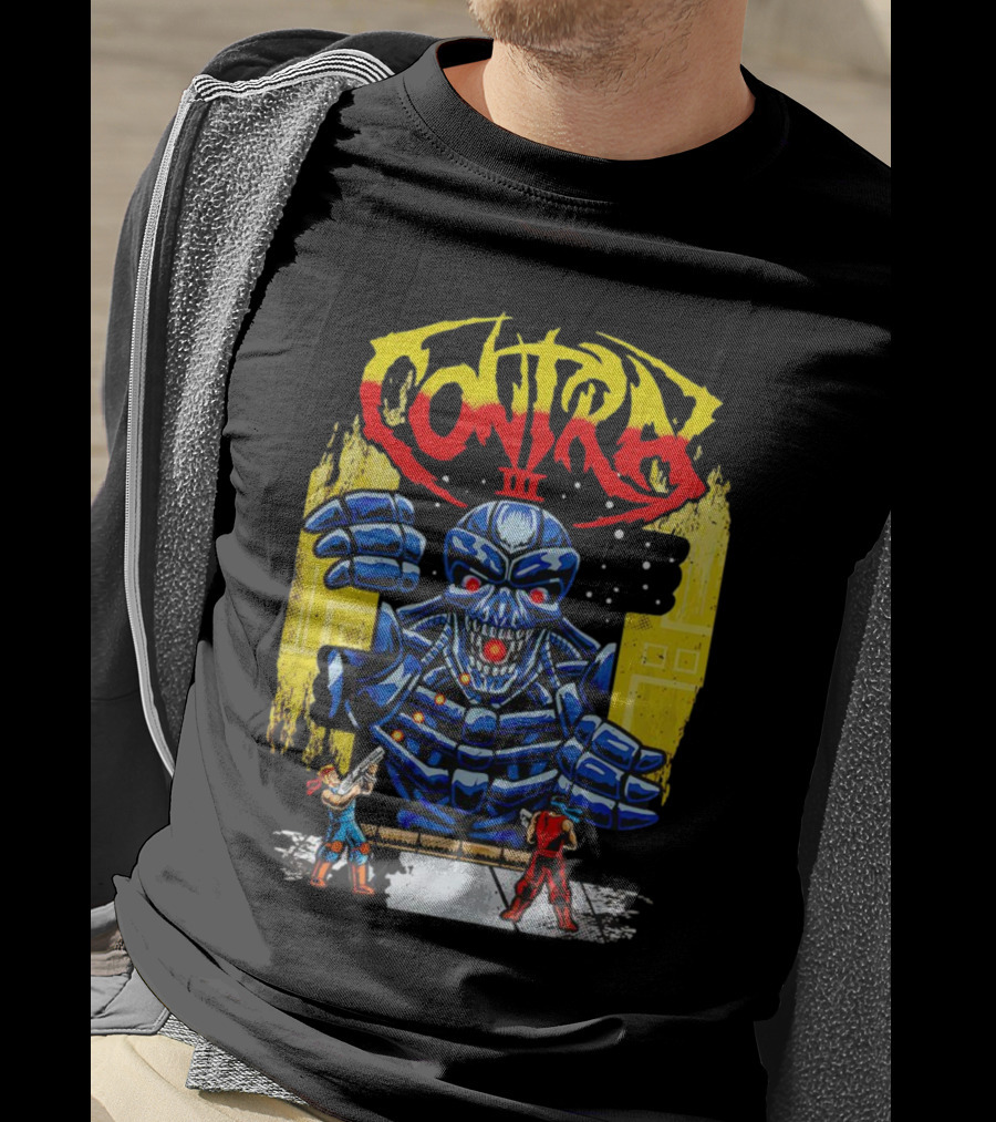 Contra III Robo Corpse Battle Boss Retro Gaming T-Shirt