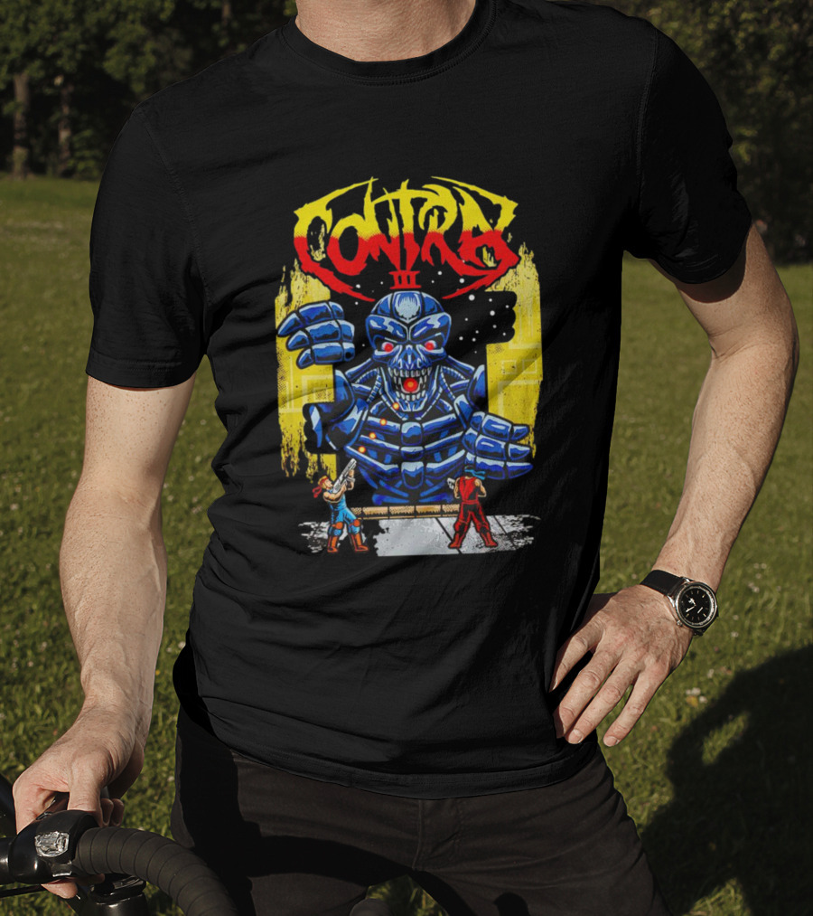 Contra III Robo Corpse Battle Boss Retro Gaming T-Shirt