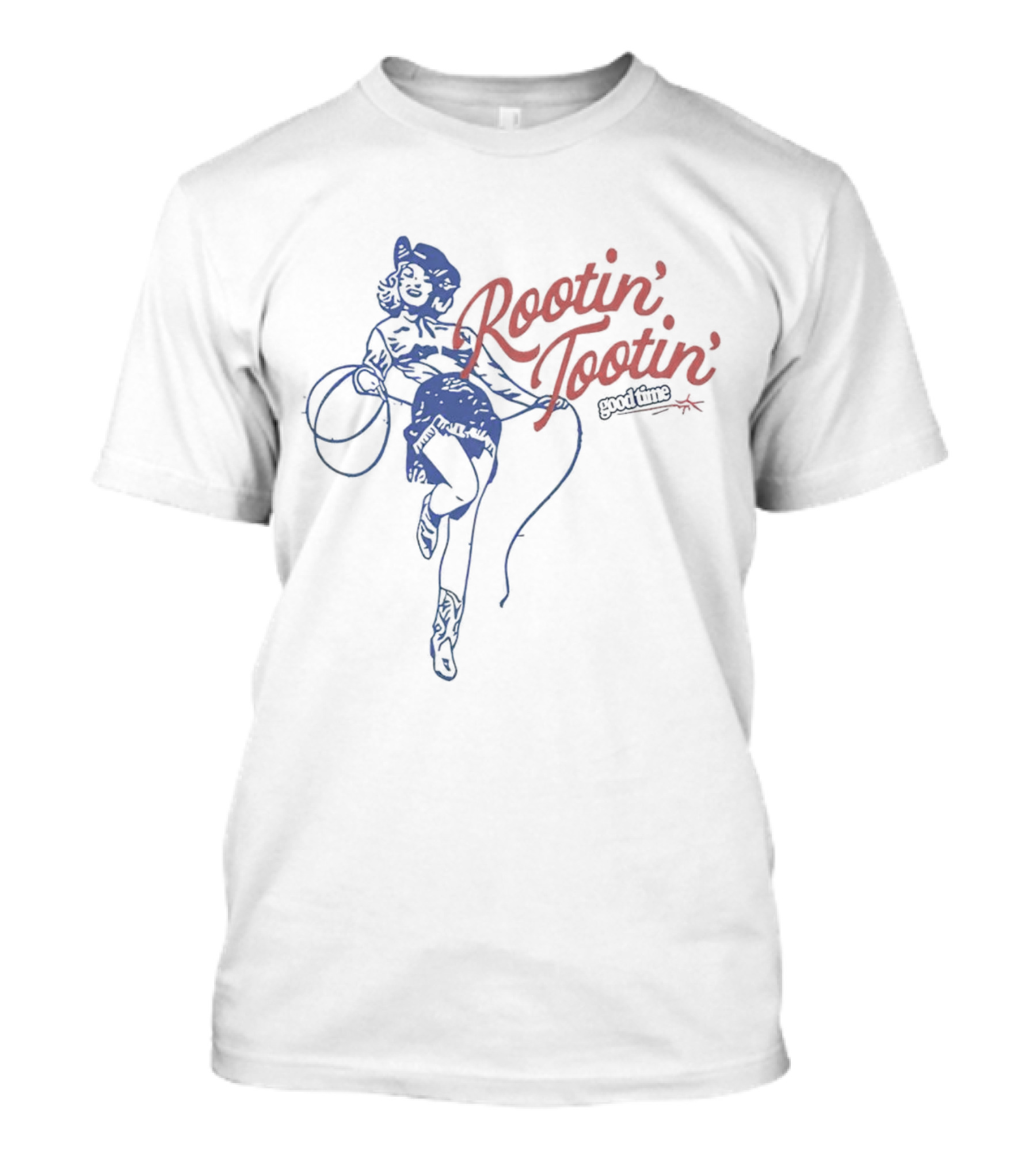 Rootin Tootin Retro Cowgirl With Lasso T-Shirt