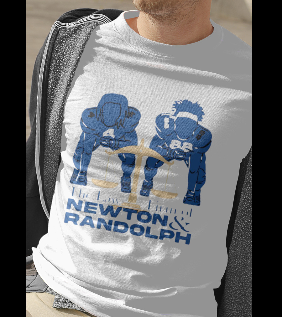 Johnny Newton And Keith Randolph The Law Firm Of Newton And Randolph Football Justice Scales T-Shirt