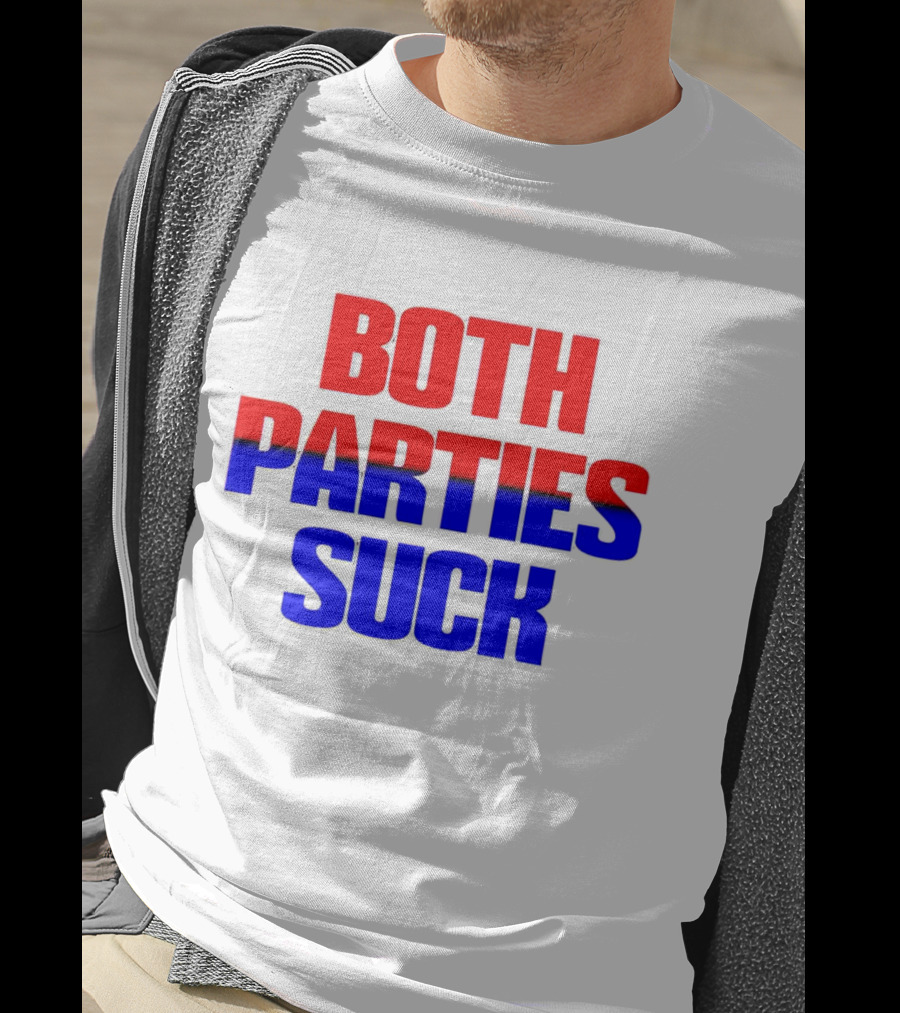Both Parties Suck Red Blue Political T-Shirt